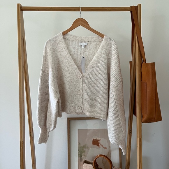 Topshop Sweaters - NWT Topshop Cropped Button Cardigan Size 12